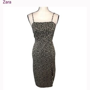 Zara Animal Print Midi Dress